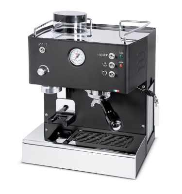Quick Mill 3035 zwart met geïntegreerde koffiemolen